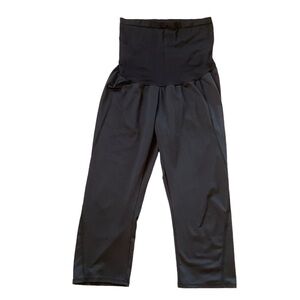 Motherhood Maternity Black Stretch Capri Work Out Pants  Size Large
